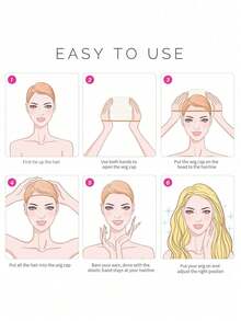 3件套假发帽、隐形头带、弹力假发网，适合各种头型。开口假发帽、网状假发帽、女士编织假发网、透气网状假发网、男女通用网状假发帽、假发网、黑色防滑透气弹力尼龙假发帽套装、长款度假假发帽、高弹耐用假发网、假发护理套装、假发配件 - 彩色 - 查看 7