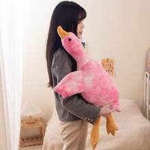 1pc Cute Big White Goose Plush Doll, Colorful Goose Stuffed Animal Pillow, Sofa Bed Sleeping Companion Doll, Birthday Gift - Multicolor - View 11