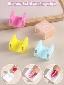 自动猫眼磁铁工具，超强猫眼磁铁，法式宽边侧光猫眼磁铁，适用于美甲沙龙和DIY美甲工具 - 彩色 - 查看 3