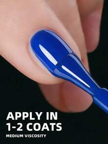 XEIJAYI 1瓶15毫升蓝色凝胶指甲油入门装，纯可卸免擦拭指甲油，适合所有季节 - 藍色 - 查看 2