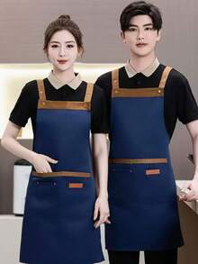 1pc Adjustable Unisex Apron With Pockets, Waterproof And Stain-Resistant, Suitable For Cooking, Baking, Grilling In Kitchen, Cafe, Restaurant - Multicolor - View 20