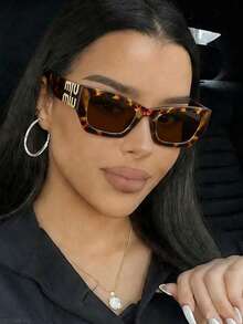 2副黑色和玳瑁色超大多边形猫眼时尚眼镜，玳瑁复古时尚眼镜，凹面镜片时尚眼镜，欧美风格，个性化女士时尚眼镜，户外旅行沙滩配饰