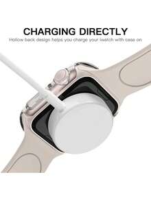 6个通用休闲时尚PC镂空防摔手表壳，保护套，兼容 40/41/42/44/45/46/49mm，适用于Series Ultra/SE/11/10/9/8/7/6/5/4，智能手表保护壳配件