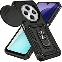 Heavy Duty Case For Poco C75 And Redmi 14C - Includes 2 Tempered Glass Screen Protectors With Sliding Camera Protection Window And Phone Stand - Black - Redmi 14C 和 Poco C75+ 黑色 - 查看 10