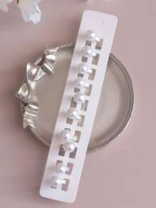 10 Stück Kunstperlen Haarclips, zierlich & elegant Seiteclips, Haraccessoires für Frauen, Klemmclips, Haarspangen, Haarbarrettes, Kopfschmuck - Verschiedenfarbig - Übersicht 4