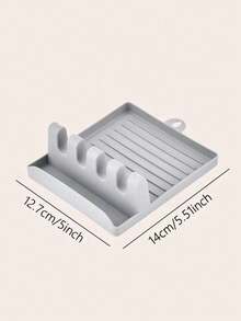 1pc Multifunctional Plastic Pot Lid Holder, Can Be Used As Ladle Rack, Utensil Rack, Pot Lid Rack, Spatula Rack, Kitchen Storage - Multicolor - View 3