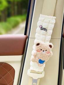 2pcs Car Seat Belt Covers, Cute Plush Doll Seat Belt Shoulder Pads, Soft Extended Couple Decorative Accessories, High-End Car Interior Protective Clothing - A - View 9