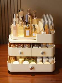 Hộp đựng đồ trang điểm cao cấp, hộp đựng đồ dùng trên bàn làm việc trong phòng ngủ, hộp đựng mỹ phẩm, son môi bằng nhựa dùng trong gia đình, trang trí phòng trang điểm. - Nhiều màu - Xem 15