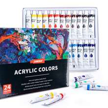 0.3 Oz 24-Color Mixed Acrylic Paint, Versatile Multi-Purpose Painting Paint, 12/18/24-Color Art Professional Paint Set. - Suitable For Students, Artists, DIY Wall And Clothing Painting, Back-To-School Season, School Supplies - 24種顏色 - 查看 11