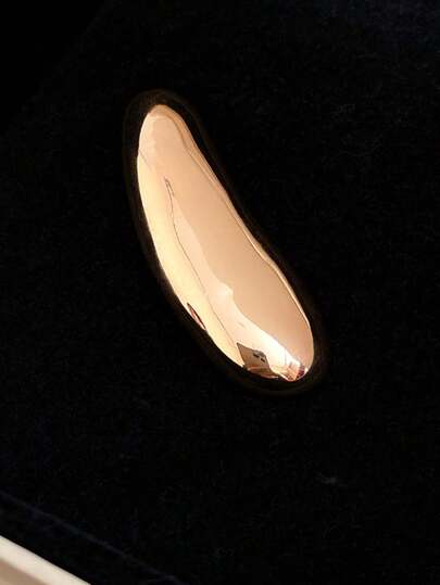 1pc Teardrop Shaped Smooth Brooch, Fashionable European & American Style Brooch For Women & Girls, Suitable For Travel, Wedding, Party, Birthday, Christmas Gift