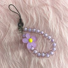 1pc Purple Silicone Phone Case With Cat Pattern & Beaded Lanyard, Compatible With IPhone 16, 15, 14, 13, 12, 11 Pro Max, XS Max, X, XR, 8, 7, 6, 6S Mini, Plus And 2022 SE. A Perfect Birthday Gift For Girlfriend, Boyfriend, Friend Or Yourself, Designed To Prevent Dropping. - Purple - View 5