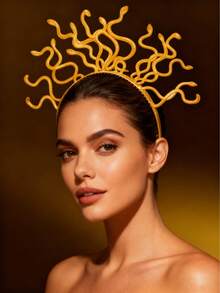 美杜莎蛇形头饰，希腊女神头饰，派对装饰道具，角色扮演配饰，舞台表演装饰，摄影服装，馈赠亲朋好友的完美礼物 - 彩色 - 查看 1