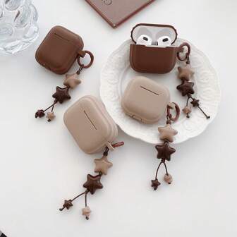 حافظة واقية بلون الكراميل الشاي بالحليب متوافقة مع سماعات أبل 4، برو 2، حافظة سماعات برو 2، إصدار إلغاء الضوضاء الجيل الثاني/الثالث، للنساء، نيش