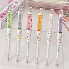 607 Fruit Candy Gel Pen, Dual Tip Quick Drying Ink Pen, Colorful Fruit Pattern, Rainbow Capsule Design, Suitable For Students To Take Notes And Exams