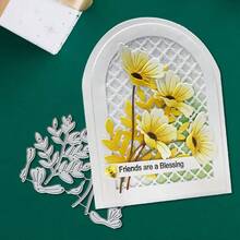 Creative Flower Cutting Dies, DIY Scrapbooking Album And Embossing Stencil, Greeting Card Making Tool, Card Paper Cutting Crafts ,Gift Card Making Template Die Cuts. - Silver - View 5