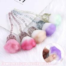 Nail Polish Dust Brush, Soft Bristle Brush, Flower-Shaped Nail Buffing Dust Brush, Transparent Pink, Green, And Blue Blush, Loose Powder, And Highlighter Brushes Are All Makeup Brushes. - Multicolor - View 6