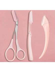 男女通用眉剪梳套装，眉毛修整工具，完美适用于修剪眉毛、控制长度，家用美容工具，包含迷你梳子镊子，可用于去除面部毛发，也可作为理发剪刀使用，是美发用品的理想之选。 - 彩色 - 查看 12