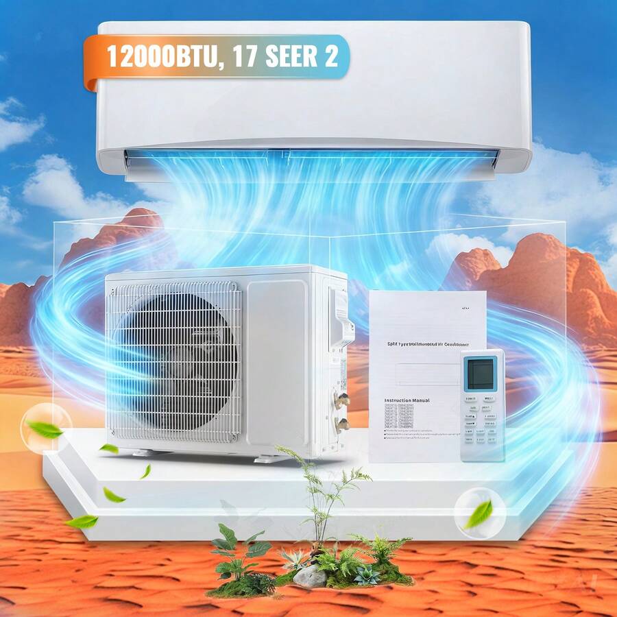 WANAI 12000BTU MINI Split Air Conditioner, 17 SEER2  115V Inverter System,  Covers Up To 750 SQ.FT. Complete Installation Kit Included - 查看 1