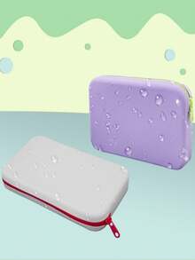 1pc Silicone Handbag, Large Capacity Waterproof Cosmetic Bag, Travel Essential; Beach Bag, Suitable For Travel, Vacation, With Hanging Strap, Storage Pouch, Document Holder, Carry-On Zipper Bag, Wristlet, Portable Waterproof Travel Toiletry Bag, Jewelry & Makeup Organizer Silicone Pouch, Cosmetic Zipper Bag, Earphone & Misc. Storage Bag, Portable Card & Wallet Waterproof Zipper Pouch,Pouch,Makeup Pouch,Travel Essential - Multicolor - View 9