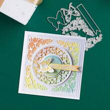 Creative Butterflies And Leaves Metal Cutting Dies, DIY Scrapbooking Album And Embossing Stencil, Greeting Card Making Tool, Card Paper Cutting Crafts ,Gift Card Making Template Die Cuts. - Silver - View 8