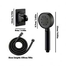 1 Set High Pressure Handheld Shower Head, 5 Adjustable Spray Modes, Shower Hose, Shower Bracket, Bathroom Shower Head, Shower, Bathroom Handheld Shower Head, Bathroom Accessories, Enjoy Luxurious Bathing Experience - Multicolor - View 4