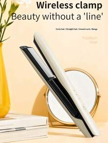 Última plancha alisadora inalámbrica, plancha y rizador multifunción, herramienta de peinado recargable y portátil, nueva plancha alisadora y rizadora de iones de doble uso - Multicolor - Ver 5