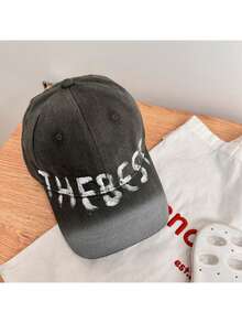 Baseball Caps - ตัวอักษรสีเทา + สีขาว - ดู 3