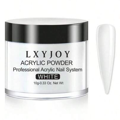 Polvo acrílico blanco profesional para uñas, polvo duradero para uñas francesas, adecuado para principiantes para extender, adecuado como regalo para la madre, la novia