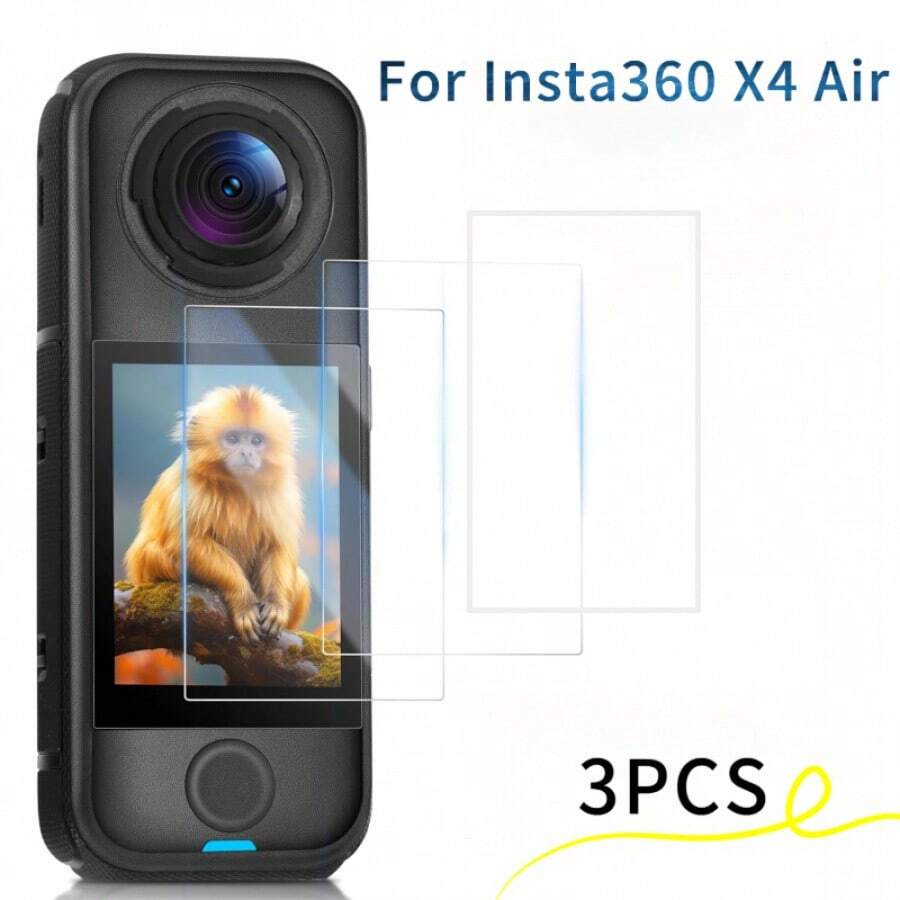 3pcs Ultra-Clear Screen Protector For Insta360 X4 Air, Anti-Scratch, Anti-Fingerprint, Sensitive Touch - 3pcs, Transparent - View 1