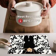 1/4/6 piezas, Manteles individuales con diseño de hojas y lazos para Pascua, Manteles de mesa de comedor para uso en exteriores, reuniones en el hogar, decoración de cocina y comedor - Multicolor - Ver 6