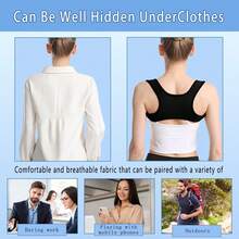 ComfortFit Posture Corrector For Men & Women - Adjustable, Breathable Orthopedic Brace - Seamless Upper Back, Spine, Neck & Shoulder Support - Ideal For Daily Wear, Clavicle Stabilization - Promotes Healthy Posture, Prevents Slouching - A - View 11