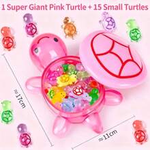 Giant Glow-In-The-Dark Turtle Figurine - Mini Red Turtle Model Set, Suitable For Desktop Decor, Bookshelf Display And Gifts For Girls - Multicolor - View 8