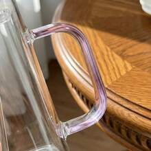 13.52oz Lightweight Luxury Transparent Square Glass Cup With Bowknot Handle And Straw, Heatproof, Suitable For Coffee, Milk, Juice, Breakfast, Home, Restaurant, Kitchen - Multicolor - View 7