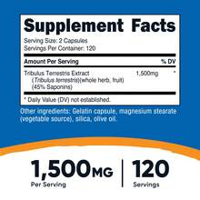 Nutricost Tribulus Terrestris Extract 1500mg, 240 Capsules - 45% Saponins, 120 Servings, Non-GMO, Gluten Free | Vitality, Endurance, Non-GMO, Gluten Free, Premium Quality, Tribulus Supplement, Herbal Extract, Dietary Supplement - 其他 - 查看 2