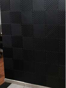 Mas lar 2 M² 8 3D Panels 50x50 Wall 3D Slatted Vertical Panel - Negro - Ver 5