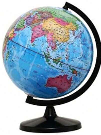 Globo Terráqueo Soporte Giratorio Pvc, Decoración Escritorio 14.16cm