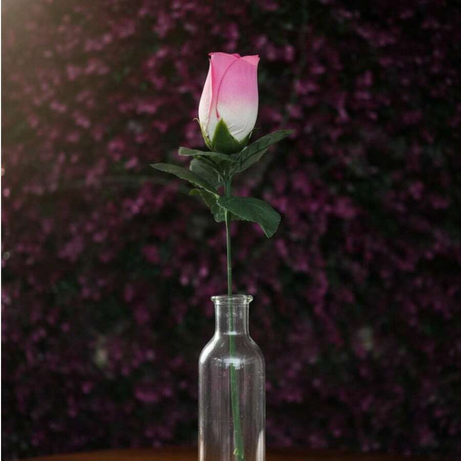 Paquete de 30 Rosas De Botón Textura Terciopelo 42cm De Largo