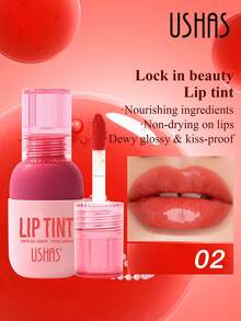 USHAS Fruit Juice Lip Tint, Pendant Design, 3 Color Options, Lightweight & Moisturizing, Fruit-Inspired Shades For Everyday, Essential Makeup For Holidays & Gifts, Creates Hydrated Lip Look - #02 - 查看 8