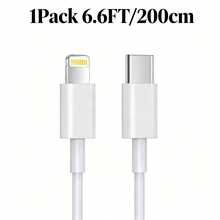 1/3/5条装 PD 20W 快充线 | USB-C 转 Lightning 耐用防弯折线，兼容 iPad/iPod，家居礼品，30 分钟充电 60% - 彩色 - 查看 12