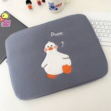 Cute Duck Pattern Laptop Sleeve, Fashionable Lightweight Protective Case For 11/13/14/15.6 Inch, Unisex Design - Multicolor - View 3