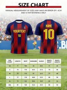 Customized Barcelona Football Team Uniforms For The 2026-27 Season, Including Personalized Logos, Numbers, Team Name, And Player Names. Sports - Red - View 2