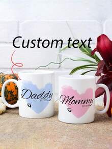 1个定制咖啡杯，可定制您的照片/姓名，个性化杯子，浪漫饮具，男女皆宜，是送给家人和朋友的理想礼物，适合万圣节、圣诞节、周年纪念日、作为纪念品，也适合公司、个人、办公室使用，是秋冬季的理想礼物。