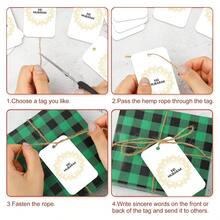 50 etiquetas de regalo de papel Eid Mubarak con cuerda de cáñamo - Etiquetas colgantes de Ramadán Kareem para regalos, envoltura de regalos y decoración de favores de fiesta, suministros de fiesta musulmana islámica - Multicolor - Ver 8