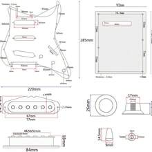 DIY Electric Guitar Kit, Pickguard Rear Cover Bridge System Installation Kit For ST Guitar, Electric Guitar Replacement Hardware (Black) - màu đen - Xem 2