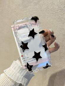 奶油色波浪边编织波浪边极简高端TPU星空彩绘防震手机壳，配装饰串珠手链，兼容 17 Pro/17 Air/17/17 Pro Max、16/11/16 Pro/16 Plus/16 Pro Max/16 E/15 Pro Max/13/14/12/XS/XR/7G/8 PXR/7/8，彩绘款也兼容 15 Pro Max、Apple 13、14、11软壳、P12防震X、编织波浪边12/14彩绘TPU防震软壳 - 彩色 - 查看 6