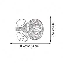 创意热气球金属切割模具，DIY剪贴簿相册和压花模板，贺卡制作工具，卡片纸切割工艺品，礼品卡制作模板模切。 - 銀色 - 查看 7