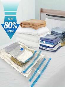 9/5/1pc Set Portable Travel Storage Bags, Large Capacity Compression Bags, Reusable Vacuum Bags, Foldable Packing Cubes, Printed Luggage Bags, Dust-Proof, Moisture-Proof, Moth-Proof, Space Saving For Clothes, Blankets, Bedding, Suitable For Closets, Bathrooms, Outdoor Gear, Back To School, Travel Essentials - Multicolor - View 3