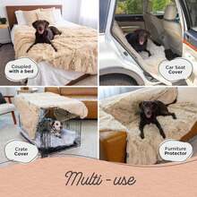 Best Friends By Sheri Calming Shag Cat And Dog Blanket With Non-Skid, Water Resistant Base, Machine Washable, Taupe, 60" X 80" - ColorF - 查看 3