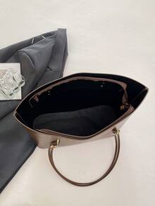 Nuova borsa a tracolla casual versatile di grande capacità da donna per il pendolarismo - Castano - Visualizzare 4