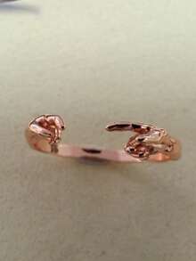 1 pieza Anillo único minimalista con diseño de la mano de Dios dando vida a Adán, para mujeres/hombres, encanto de moda para uso diario, regalo de joyería para el Día de San Valentín, aniversario o fiesta - mano - Ver 7